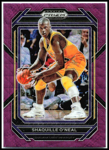 2023 Panini Prizm Draft Picks Purple Wave #92 Shaquille O'Neal LSU Tigers