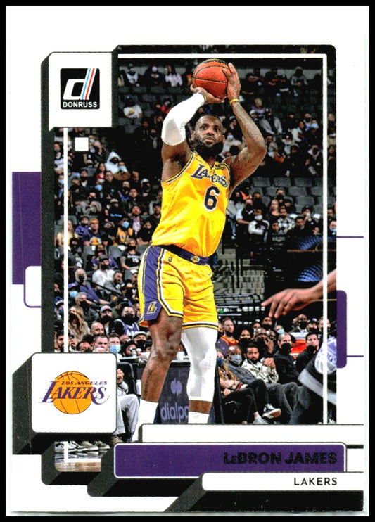 2022-23 Donruss Purple Press Proof #128 LeBron James #/199 Los Angeles Lakers