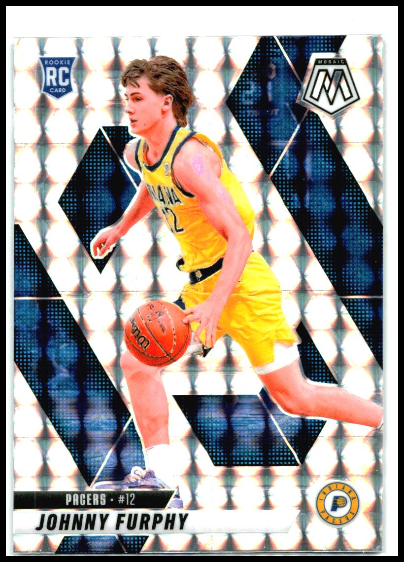 2024-25 Panini Mosaic Base Mosaic #202 Johnny Furphy Rookie Indiana Pacers