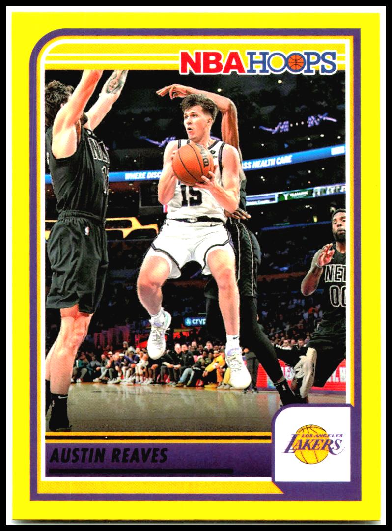 2023-24 Hoops Yellow #41 Austin Reaves Los Angeles Lakers