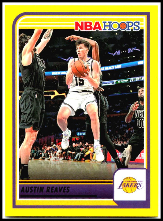 2023-24 Hoops Yellow #41 Austin Reaves Los Angeles Lakers
