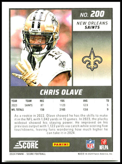 2024 Score #200 Chris Olave New Orleans Saints