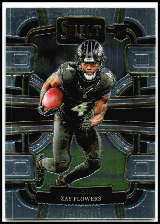 2023 Panini Select #8 Zay Flowers Rookie Baltimore Ravens
