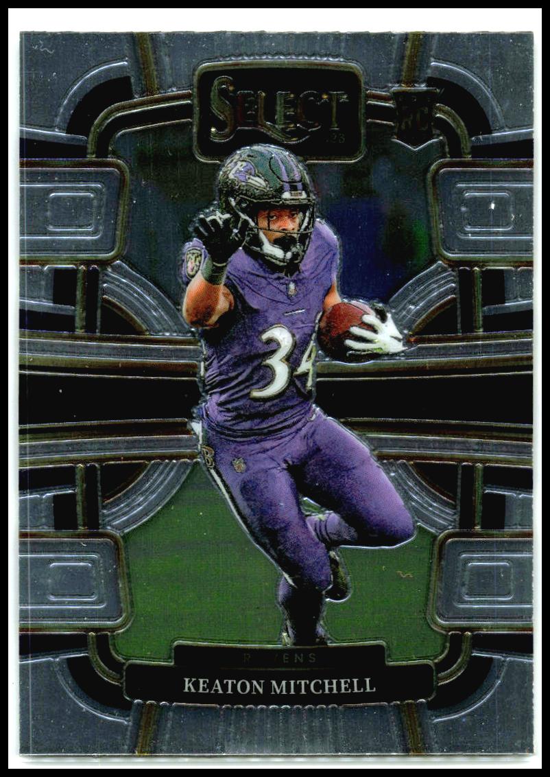 2023 Panini Select #10 Keaton Mitchell Rookie Baltimore Ravens