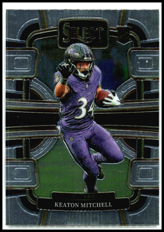 2023 Panini Select #10 Keaton Mitchell Rookie Baltimore Ravens