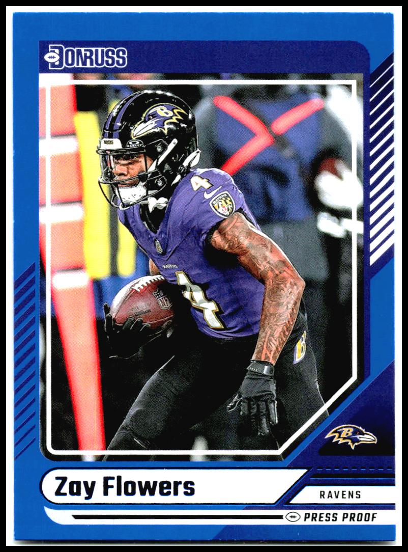 2024 Donruss Press Proof Blue #278 Zay Flowers Baltimore Ravens