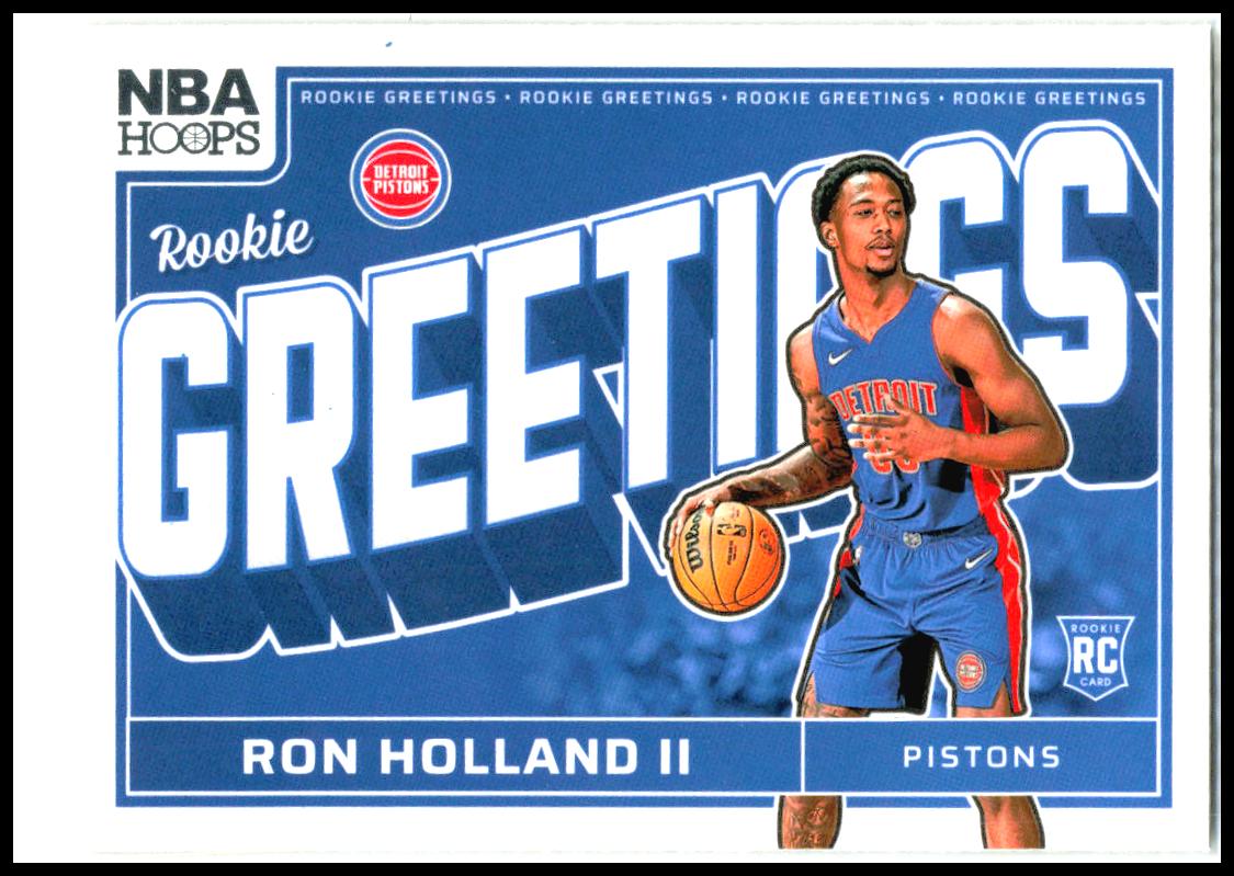 2024-25 Hoops Rookie Greetings #3 Ron Holland II Detroit Pistons