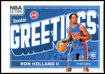2024-25 Hoops Rookie Greetings #3 Ron Holland II Detroit Pistons