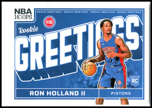 2024-25 Hoops Rookie Greetings #3 Ron Holland II Detroit Pistons