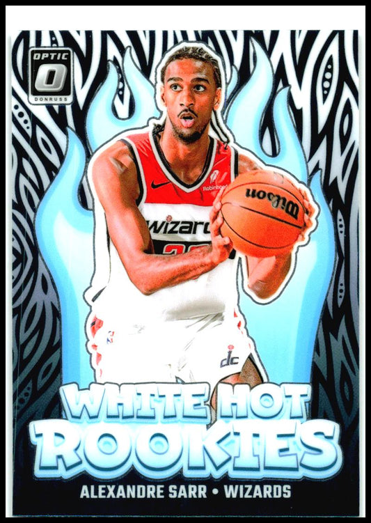 2024-25 Donruss Optic White Hot Rookies #14 Alexandre Sarr Washington Wizards