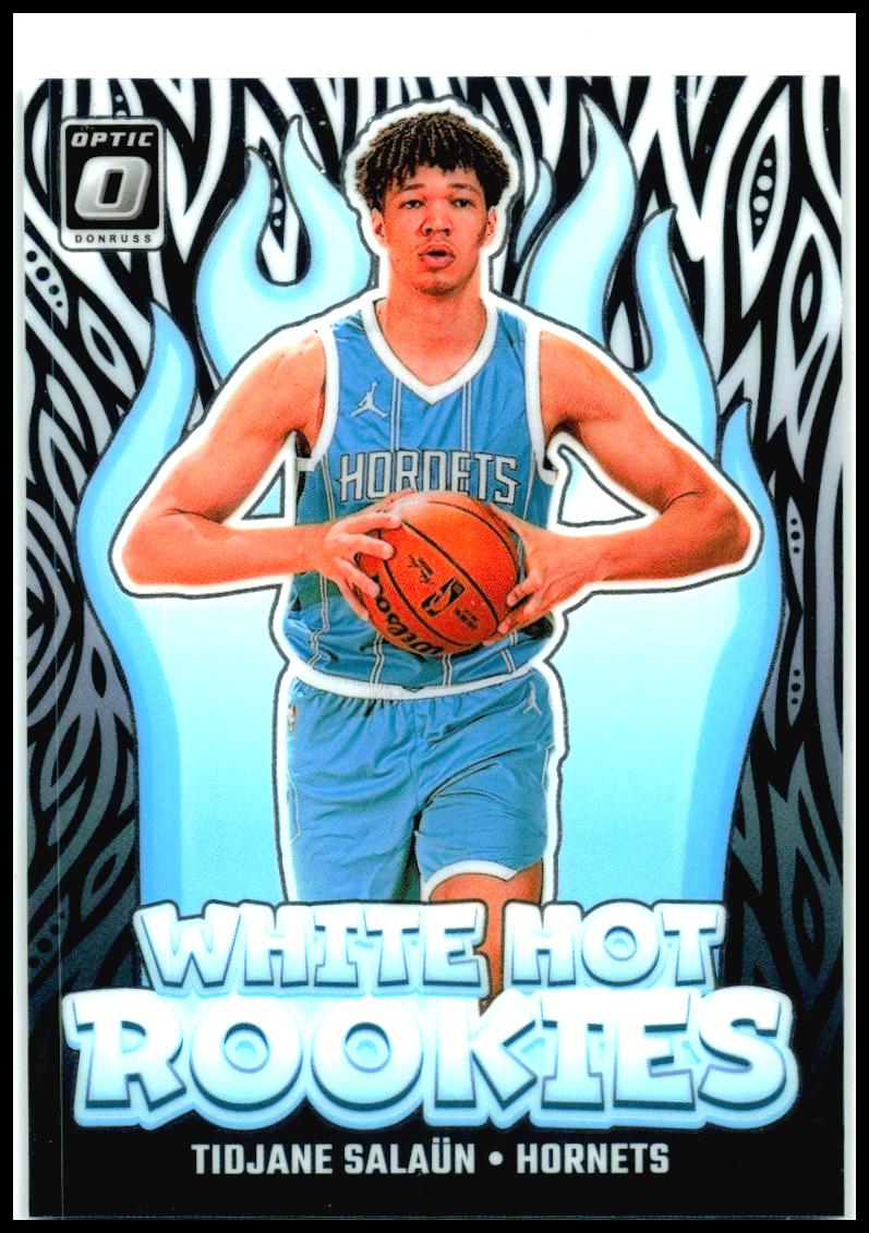 2024-25 Donruss Optic White Hot Rookies #3 Tidjane Salaun Charlotte Hornets