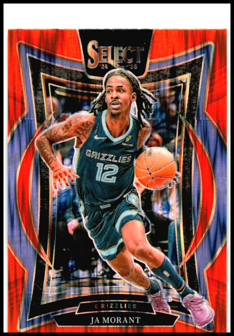 2024-25 Panini Select Orange Flash Prizm #60 Ja Morant Memphis Grizzlies