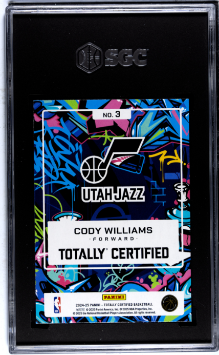 2024-25 Panini Totally Certified 2024 #3 Cody Williams
