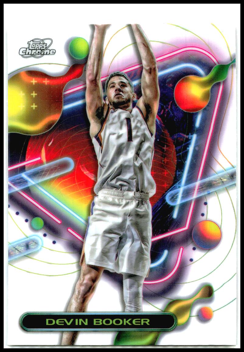 2023-24 Topps Chrome Cosmic White Hole Refractors #100 Devin Booker Phoenix Suns