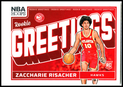 2024-25 Hoops Rookie Greetings #15 Zaccharie Risacher Atlanta Hawks