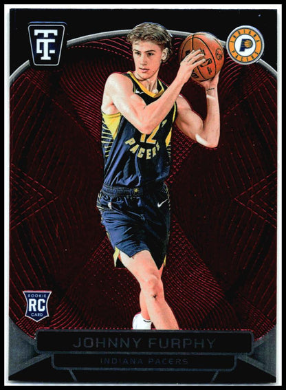 2024-25 Panini Totally Certified Mirror Maroon #152 Johnny Furphy Rookie Pacers