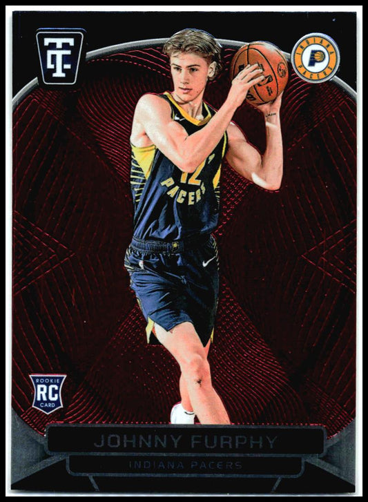 2024-25 Panini Totally Certified Mirror Maroon #152 Johnny Furphy Rookie Pacers