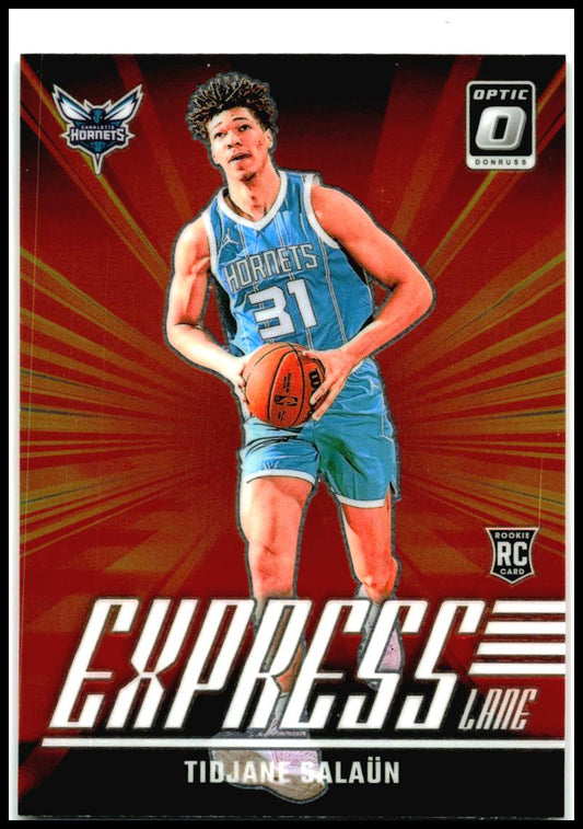 2024-25 Donruss Optic Express Lane #8 Tidjane Salaun Charlotte Hornets