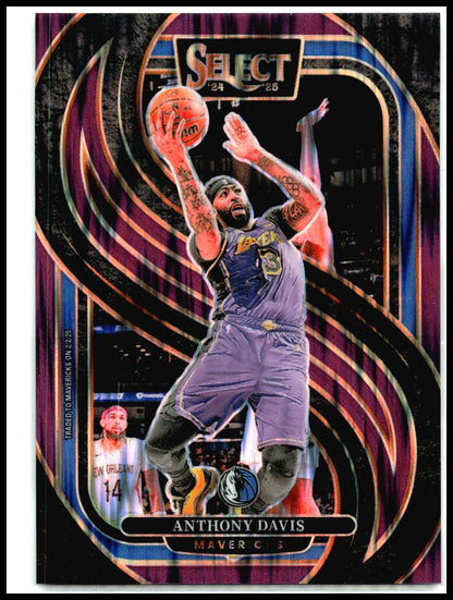 2024-25 Panini Select Flash Purple Prizms /249 #149 Anthony Davis Dallas