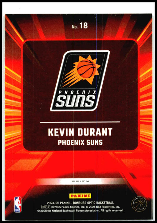 2024-25 Donruss Optic Express Lane Holo #18 Kevin Durant Phoenix Suns