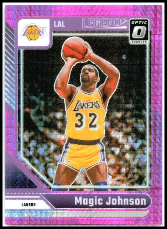 2024-25 Donruss Optic Hyper Pink #239 Magic Johnson Los Angeles Lakers