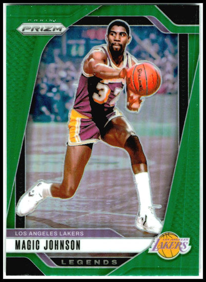 2024-25 Panini Prizm Green #294 Magic Johnson Los Angeles Lakers