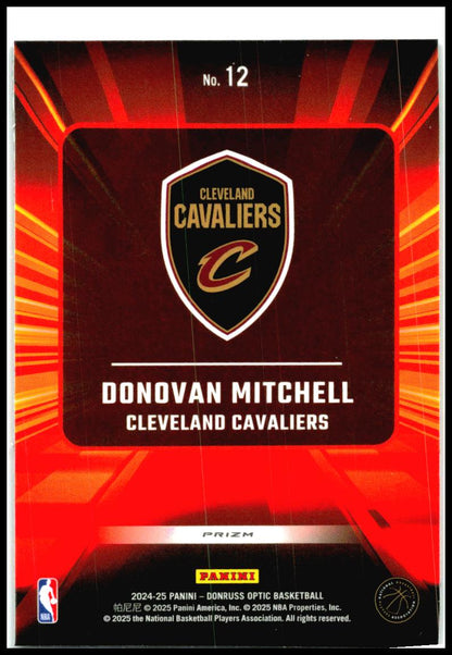 2024-25 Donruss Optic Express Lane Purple #12 Donovan Mitchell Cavaliers