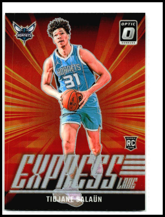 2024-25 Donruss Optic Express Lane Holo #8 Tidjane Salaun Charlotte Hornets