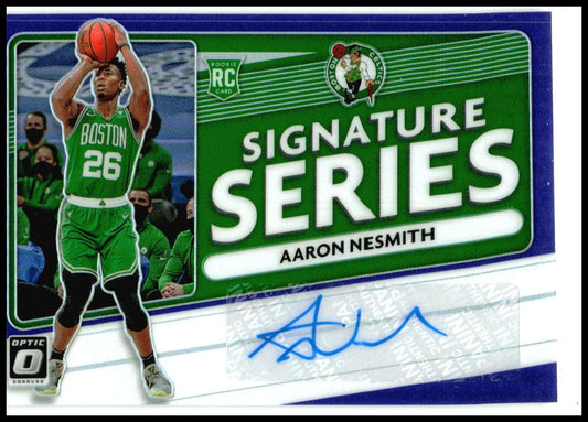 2020-21 Donruss Optic Signature Series Purple #SS-AAN Aaron Nesmith Auto Boston