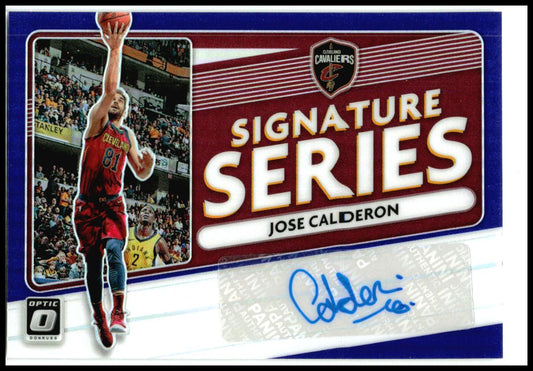 2020-21 Donruss Optic Sign Series Purple #SS-JCA Jose Calderon Auto Cleveland