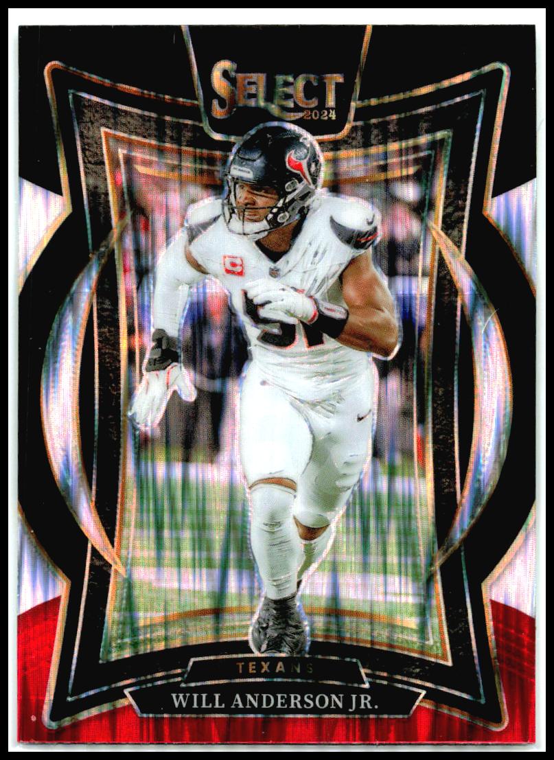 2024 Panini Select Black & Blue Prizm Shock #100 Will Anderson Jr. Houston