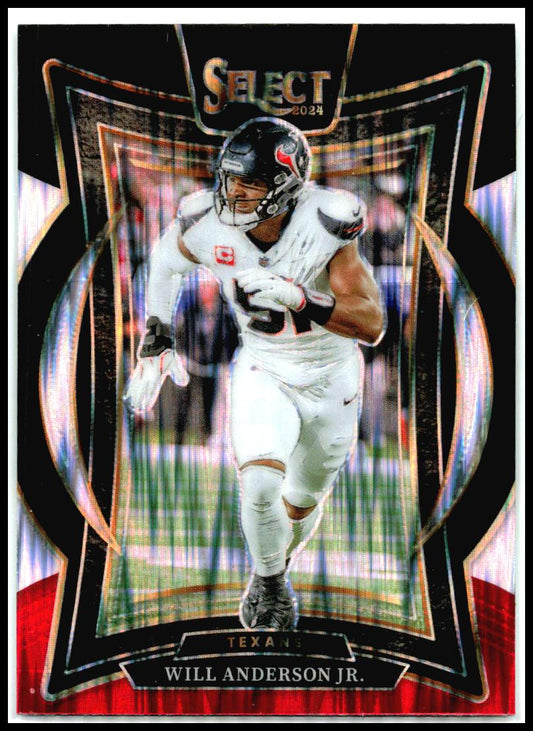 2024 Panini Select Black & Blue Prizm Shock #100 Will Anderson Jr. Houston