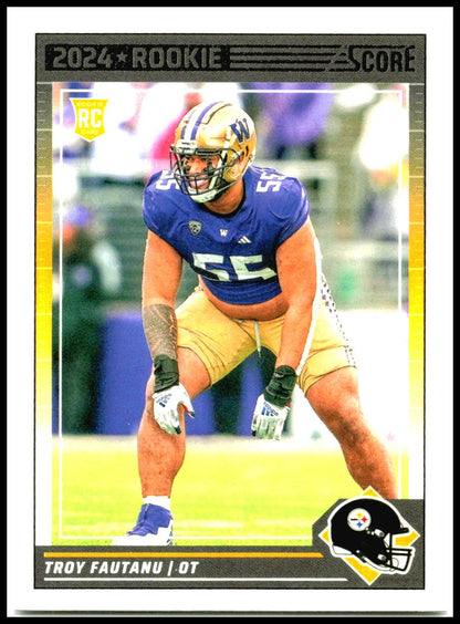 2024 Score #333 Troy Fautanu Rookie Pittsburgh Steelers