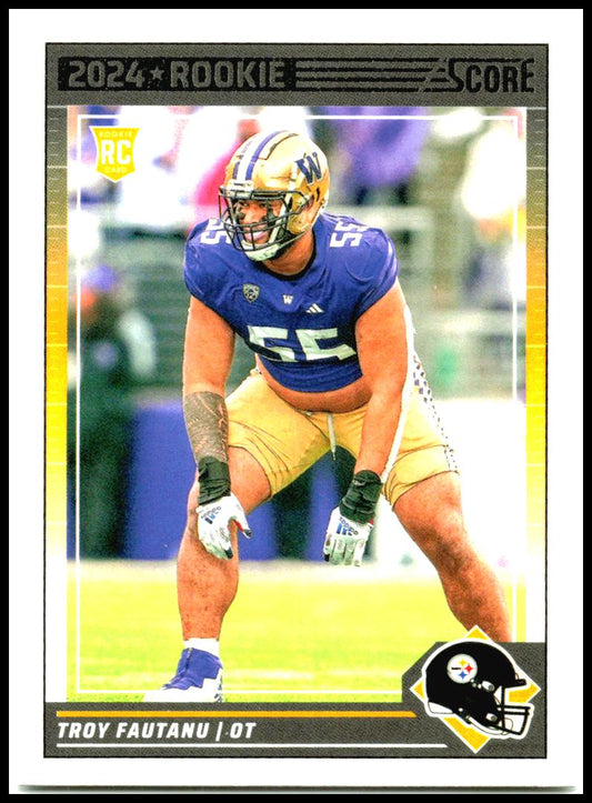 2024 Score #333 Troy Fautanu Rookie Pittsburgh Steelers
