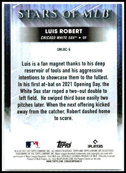 2022 Topps Stars of MLB Chrome #SMLBC-6 Luis Robert Chicago White Sox