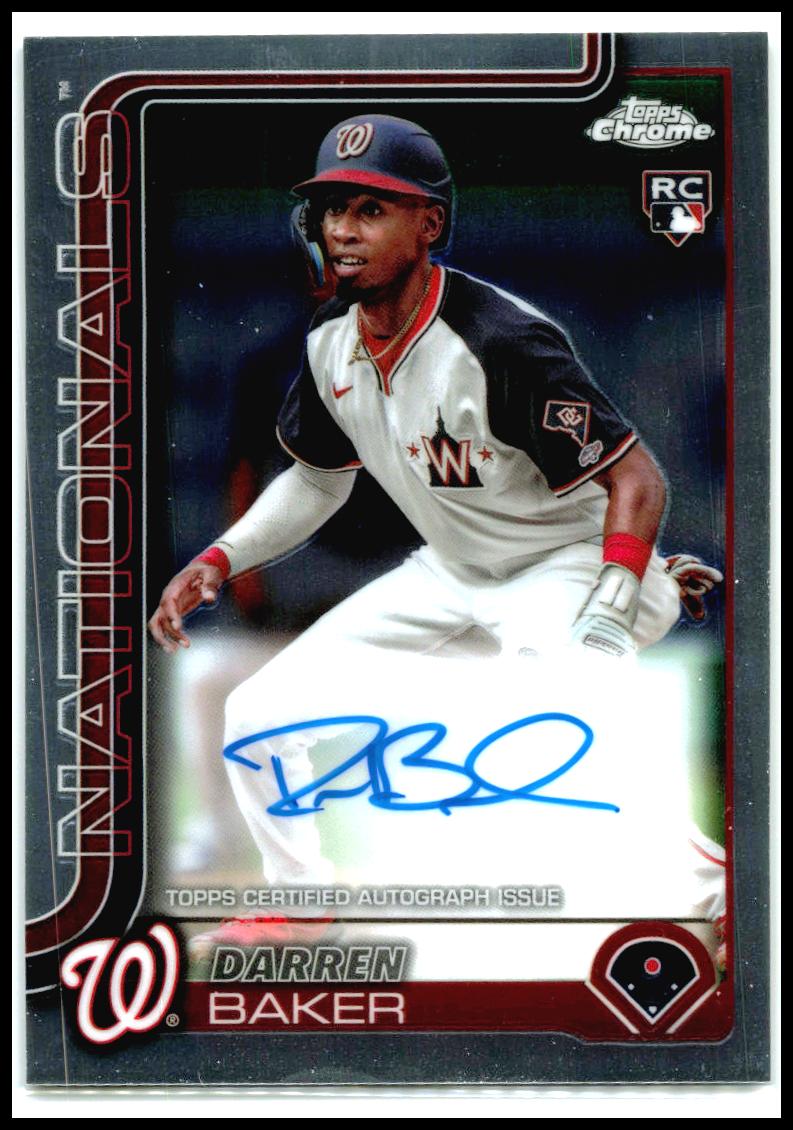 2025 Topps Chrome Rookie Autographs #RA-DB Darren Baker Auto Nationals