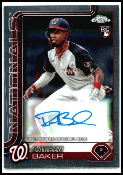 2025 Topps Chrome Rookie Autographs #RA-DB Darren Baker Auto Nationals