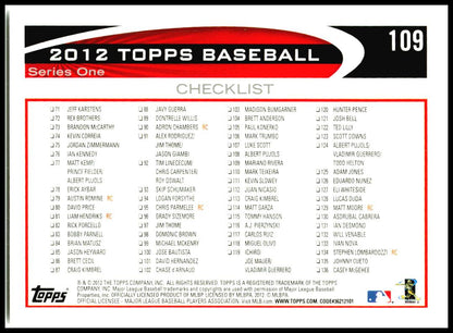 2012 Topps #109 Mariano Rivera New York Yankees