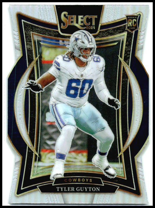 2024 Panini Select Silver Prizm Die Cut #69 Tyler Guyton Rookie Dallas Cowboys