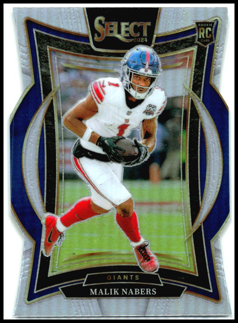 2024 Panini Select Silver Prizm Die Cut #29 Malik Nabers Rookie New York Giants