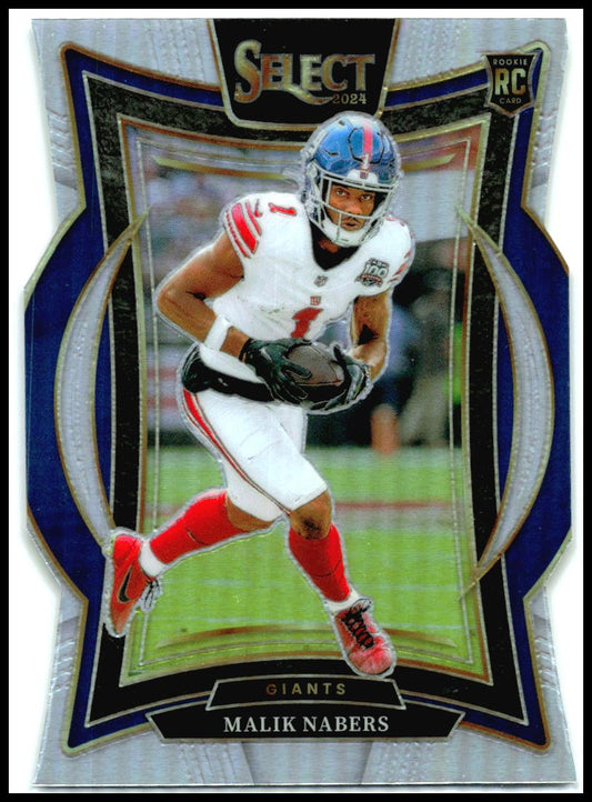 2024 Panini Select Silver Prizm Die Cut #29 Malik Nabers Rookie New York Giants