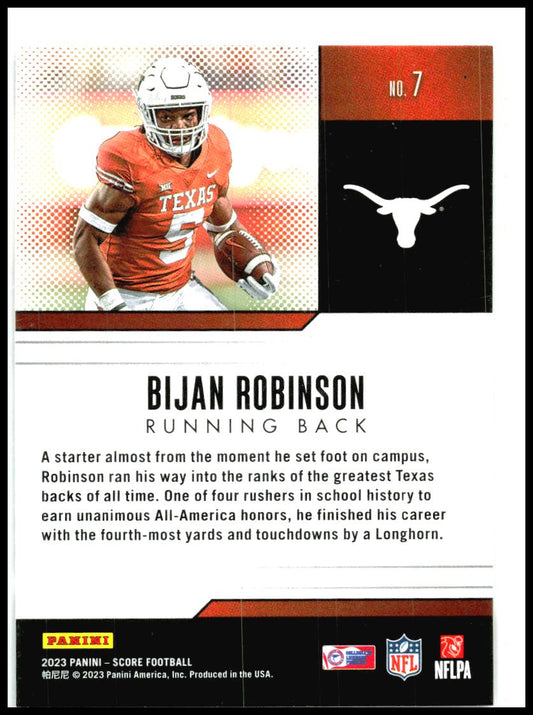 2023 Score Protential #7 Bijan Robinson Texas Longhorns