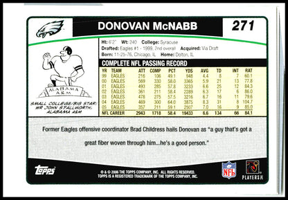 2006 Topps #271 Donovan McNabb Philadelphia Eagles
