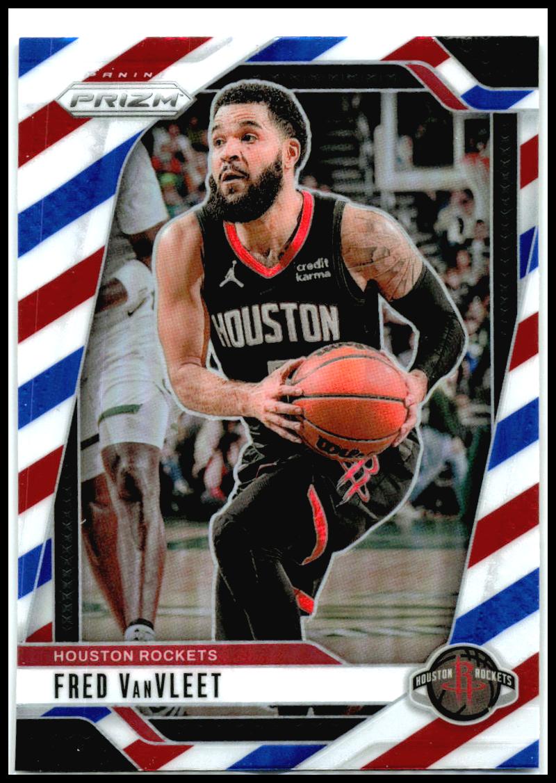 2024-25 Panini Prizm Prizms Red White and Blue #170 Fred VanVleet Houston