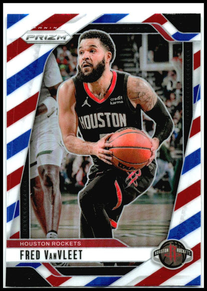 2024-25 Panini Prizm Prizms Red White and Blue #170 Fred VanVleet Houston
