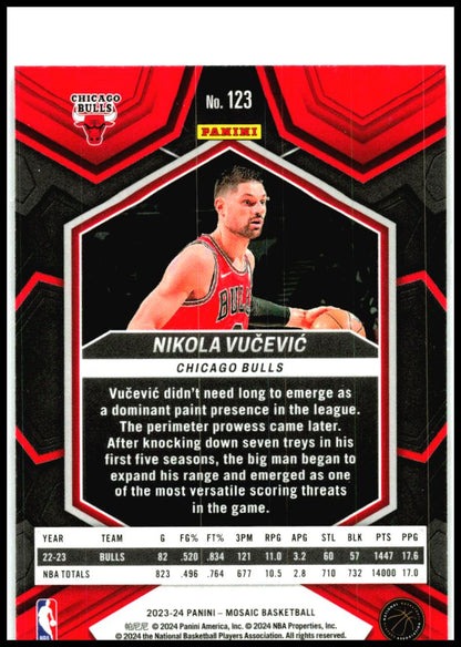 2023-24 Panini Mosaic #123 Nikola Vucevic Chicago Bulls