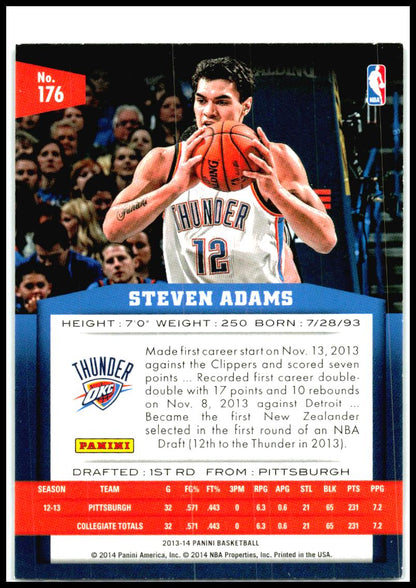 2013-14 Panini #176 Steven Adams Rookie Oklahoma City Thunder