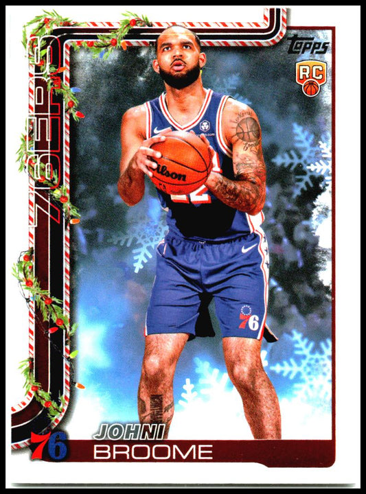 2025-26 Topps Holiday #H195 Johni Broome Rookie Philadelphia 76ers