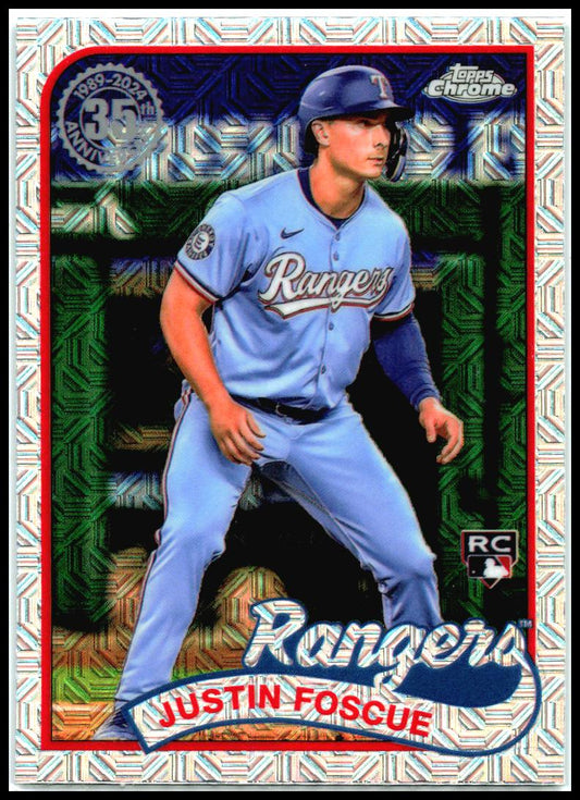 2024 Topps Update 35th Anniversary Chrome Mojo #T89CU-95 Justin Foscue Texas