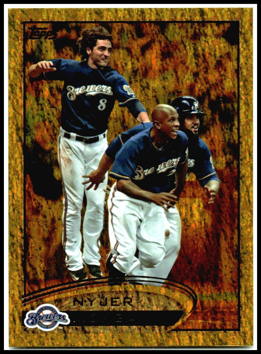 2012 Topps Gold Sparkle #66 Nyjer Morgan Milwaukee Brewers